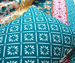 Lush Decor Emily Turquoise & Orange Boho Stripe Reversible Quilt Set -Hoover Sales Store 810596071 5