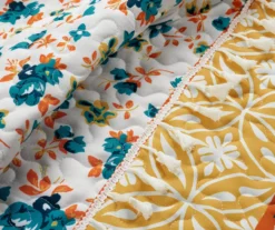 Lush Decor Emily Turquoise & Orange Boho Stripe Reversible Quilt Set -Hoover Sales Store 810596072 3
