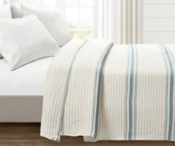 Lush Decor Farmhouse Stripe Quilted Coverlet -Hoover Sales Store 810596074 1