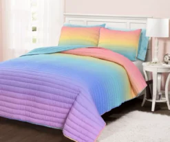 Lush Decor Rainbow Ombre Quilt Set -Hoover Sales Store 810596084