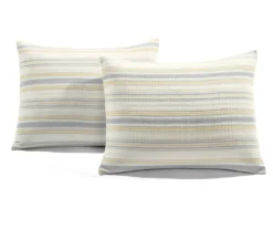 Lush Decor Solange Yellow & Gray Stripe Cotton Quilted Coverlet Set -Hoover Sales Store 810596089 6