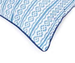 Blue & White Stripe Full/Queen 5-Piece Comforter Set -Hoover Sales Store 810596432 810596434 A8 4 1