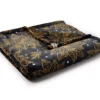 Thalia Black & Gold Poinsettia Throw, (50" X 70")