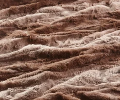 Marselle Stripe Faux Fur Heated Throw, (50" X 70") -Hoover Sales Store 810598131 5