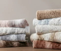 Marselle Stripe Faux Fur Heated Throw, (50" X 70") -Hoover Sales Store 810598131 6