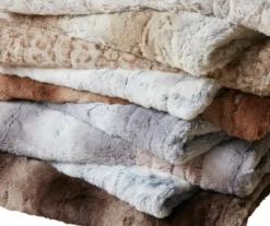 Marselle Stripe Faux Fur Heated Throw, (50" X 70") -Hoover Sales Store 810598131 8