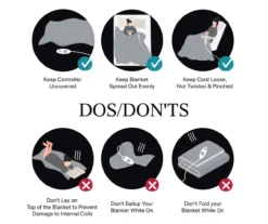 Marselle Stripe Faux Fur Heated Throw, (50" X 70") -Hoover Sales Store 810598131 9