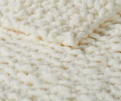 Chunky-Knit Handmade Throw, (50" X 60") -Hoover Sales Store 810598140 4