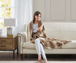 Marselle Stripe Oversize Faux Fur Throw, (60" X 70") 37 Marselle Stripe Oversize Faux Fur Throw, (60" X 70") -Hoover Sales Store 810598171 2