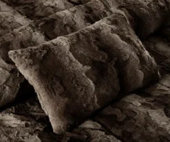 Marselle Stripe Faux Fur 4-Piece Comforter Set -Hoover Sales Store 810598182 810598183 3 1