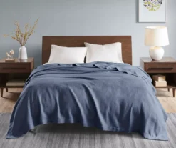 Textured-Knit Egyptian Cotton Blanket