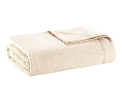Textured-Knit Egyptian Cotton Blanket -Hoover Sales Store 810598213 810598214 810598215 2