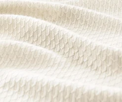 Textured-Knit Egyptian Cotton Blanket -Hoover Sales Store 810598213 810598214 810598215 3
