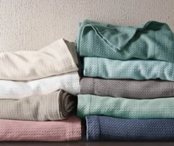 Textured-Knit Egyptian Cotton Blanket -Hoover Sales Store 810598219 810598220 810598221 4
