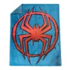 Spider-Man Bkue Miles Morales Logo Fleece Throw, (46" X 60")
