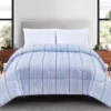 Bargain Bungalow White & Blue Stripe Comforter