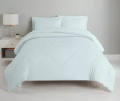 Whispering Blue Diamond-Quilted Twin 5-Piece Comforter Set