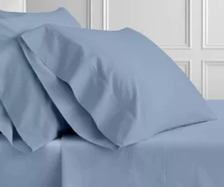 Light Blue 1,500-Thread Count Queen 4-Piece Sheet Set -Hoover Sales Store 810607449 81067448 A8
