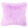 Euphoric Expression Violet Purple Faux Fur Throw Pillow