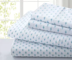 White & Blue Geo Tiles Sheet Set -Hoover Sales Store 810610463 A0 1