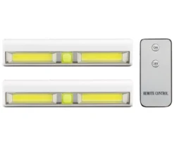 White Remote Control Wireless Light Bar, 2-Pack
