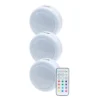 Remote Control RGB Puck Lights, 3-Pack