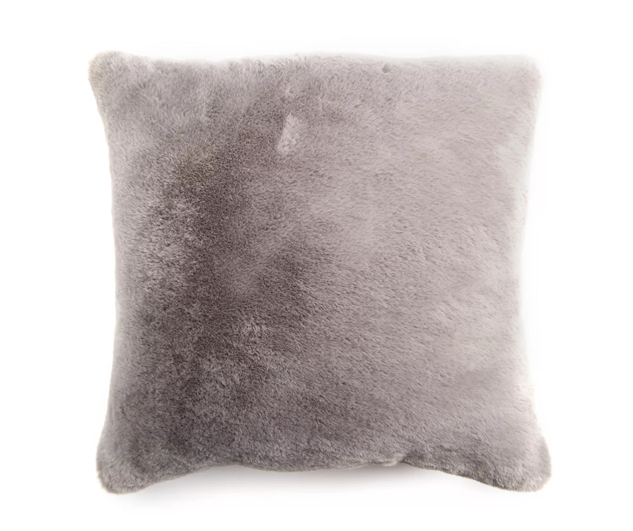 Rainy Day Gray Faux Fur Square Throw Pillow 1 Rainy Day Gray Faux Fur Square Throw Pillow