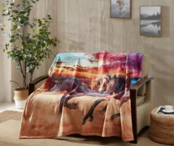 Brown Dawn Of Glory Horses Fleece Raschel Throw, (50" X 60") 7 Brown Dawn Of Glory Horses Fleece Raschel Throw, (50" X 60") -Hoover Sales Store 810616377 B0 4