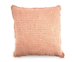 Tweed Fringe Square Throw Pillow