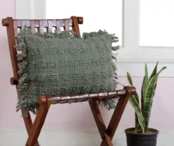 Olive Basketweave Rectangle Throw Pillow -Hoover Sales Store 810617192 B0 4