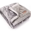 Gray Box Quilt Sherpa Throw, (50" X 60")