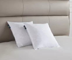 White Medium-Firm Cotton-Feather Square Pillow, 2-Pack -Hoover Sales Store 810617421 A8 3
