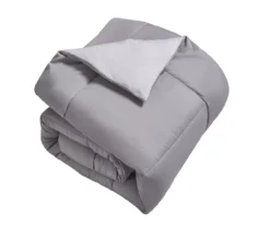 Down-Alternative Box-Quilt Reversible Comforter -Hoover Sales Store 810617460 A8 2