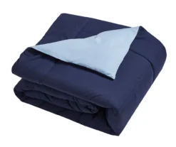 Down-Alternative Box-Quilt Reversible Comforter -Hoover Sales Store 810617462 A8 2