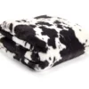 Black & White Cow Print Faux Fur Throw, (50" X 60")