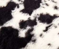 Black & White Cow Print Faux Fur Throw, (50" X 60") 5 Black & White Cow Print Faux Fur Throw, (50" X 60") -Hoover Sales Store 810617525 A8 2