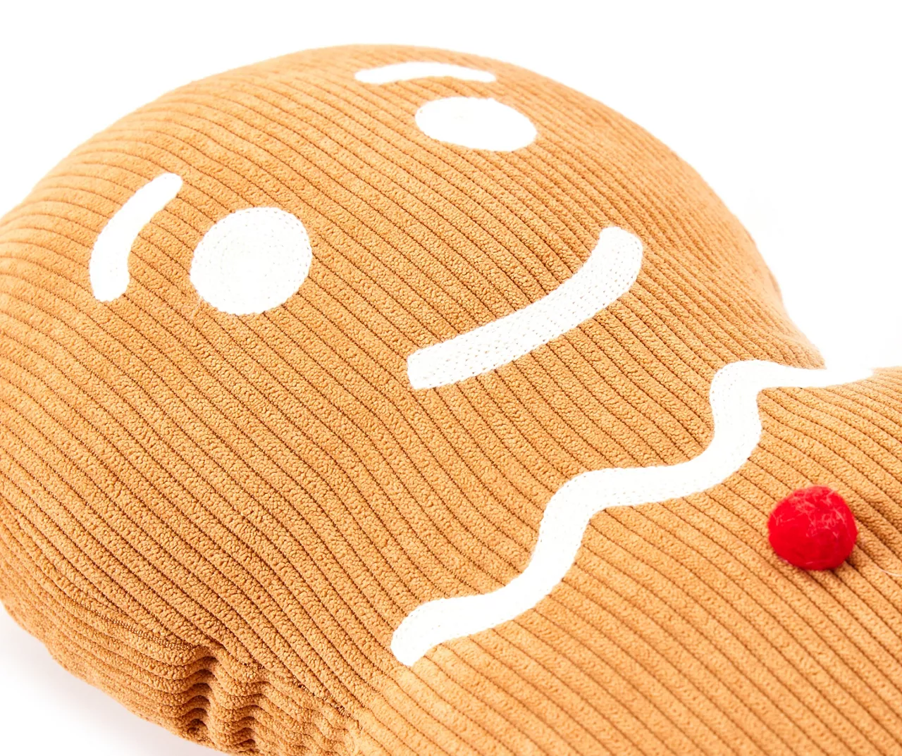 Brown Gingerbread Man Shaped Throw Pillow 2 Brown Gingerbread Man Shaped Throw Pillow - Image 2