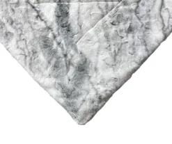 Gray Marble Print Faux Fur King Comforter -Hoover Sales Store 810617619 810617562 A8 3 1