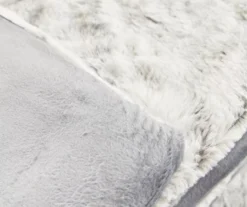 Gray Marble Print Faux Fur Full/Queen Comforter -Hoover Sales Store 810617619 810617562 A8 4 2