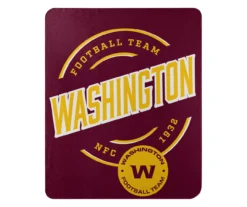 Washington Commanders Red & Yellow Fleece Throw, (50" X 60")