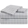 White & Gray Grid Sheet Set
