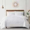 Emilia White Embroidered Botanical Comforter Set