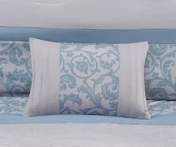 Casey Embroidered Damask Comforter Set -Hoover Sales Store 810679980 810679981 810679982 A8 11