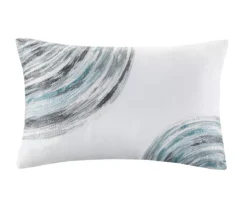 Seth Aqua & Gray Paint Stroke California King 8-Piece Quilted Coverlet Set -Hoover Sales Store 810681290 810681289 810681288 810681287 810681286 A8 3